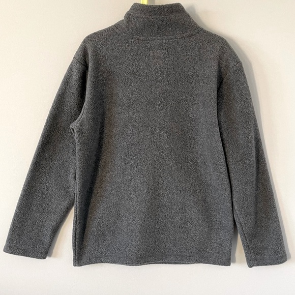 Boys Fleece Half-Zip Pull-Over Sweater - Grey - Picture 2 of 7